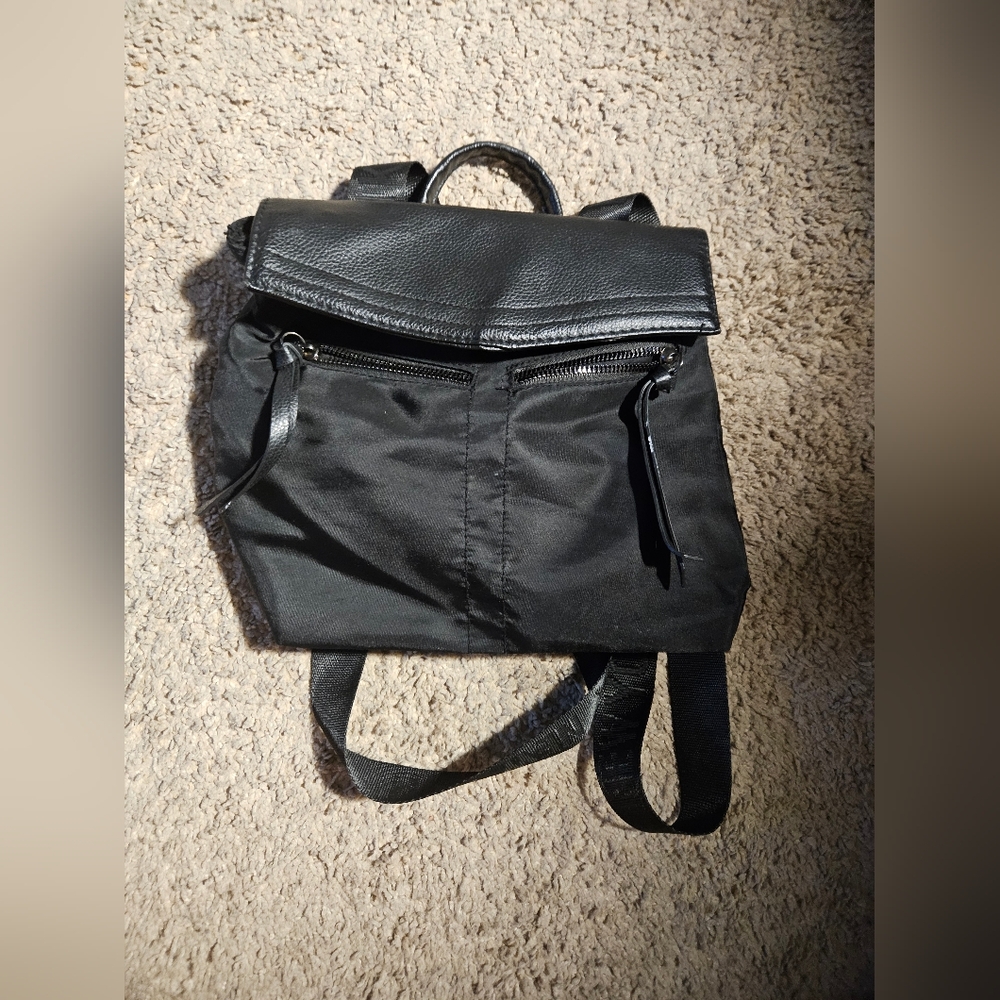 Botkier New York Black Imitation Leather Backpack Handbag/Purse